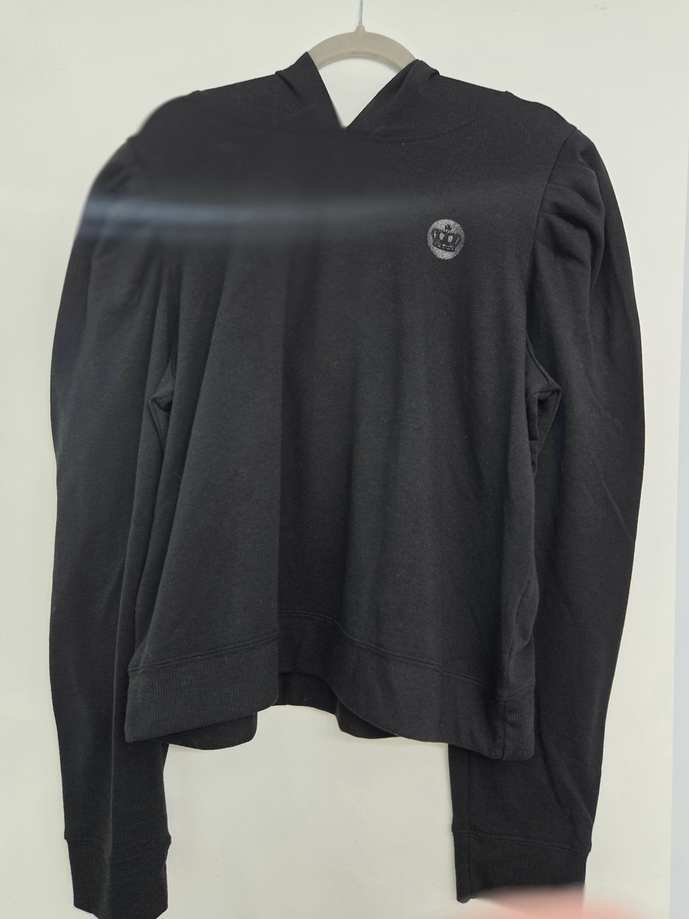 Juicy Couture Black Hoodie Sweatshirt with Crown Patch